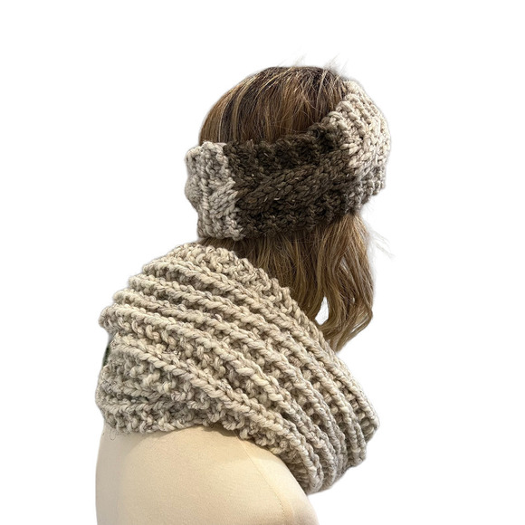 Handmade Knit Headband and Infinity Scarf - Picture 2 of 5